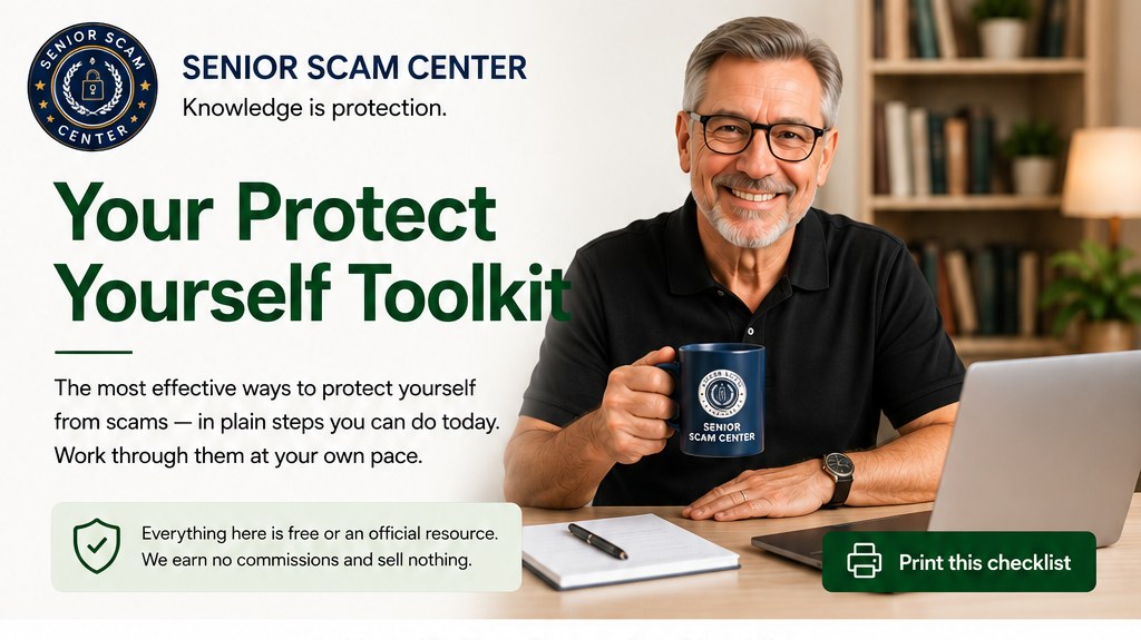 Your Protect Yourself Toolkit — the most effective ways to protect yourself from scams, in plain steps you can do today. Everything here is free or an official resource; we earn no commissions and sell nothing.